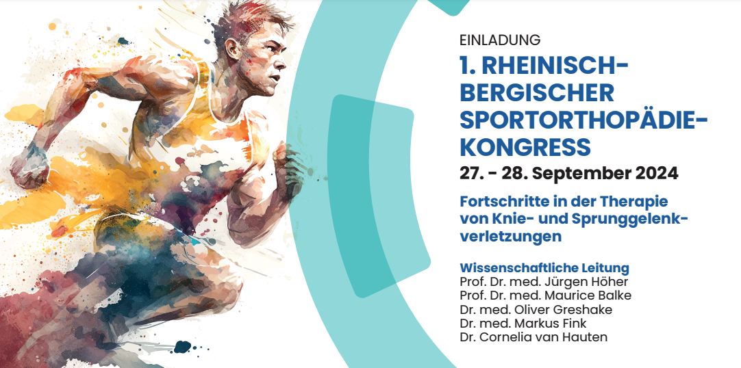 Einladung zum 1. Rheinisch-Bergischen Sportorthopädiekongress, 27.–28. September 2024